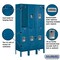 Salsbury Industries Wardrobe Locker, 36 in. W x 12 in. D, Blue 62352BL-U